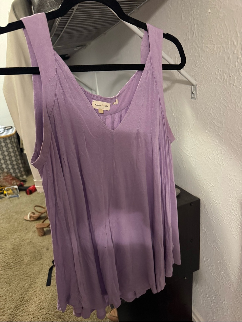 Meadow Rue Lavender Sleeveless V-Neck Tank